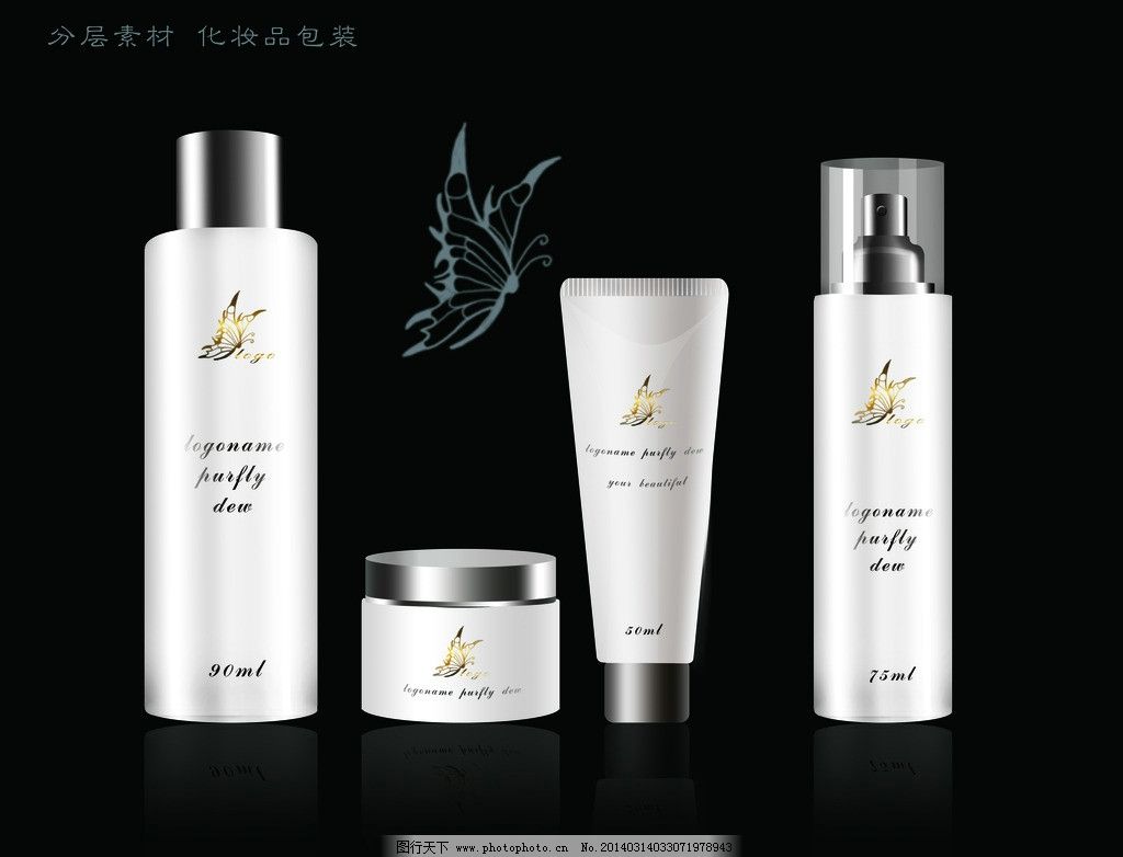 手绘化妆品包装瓶模板 设计创意与实用指南