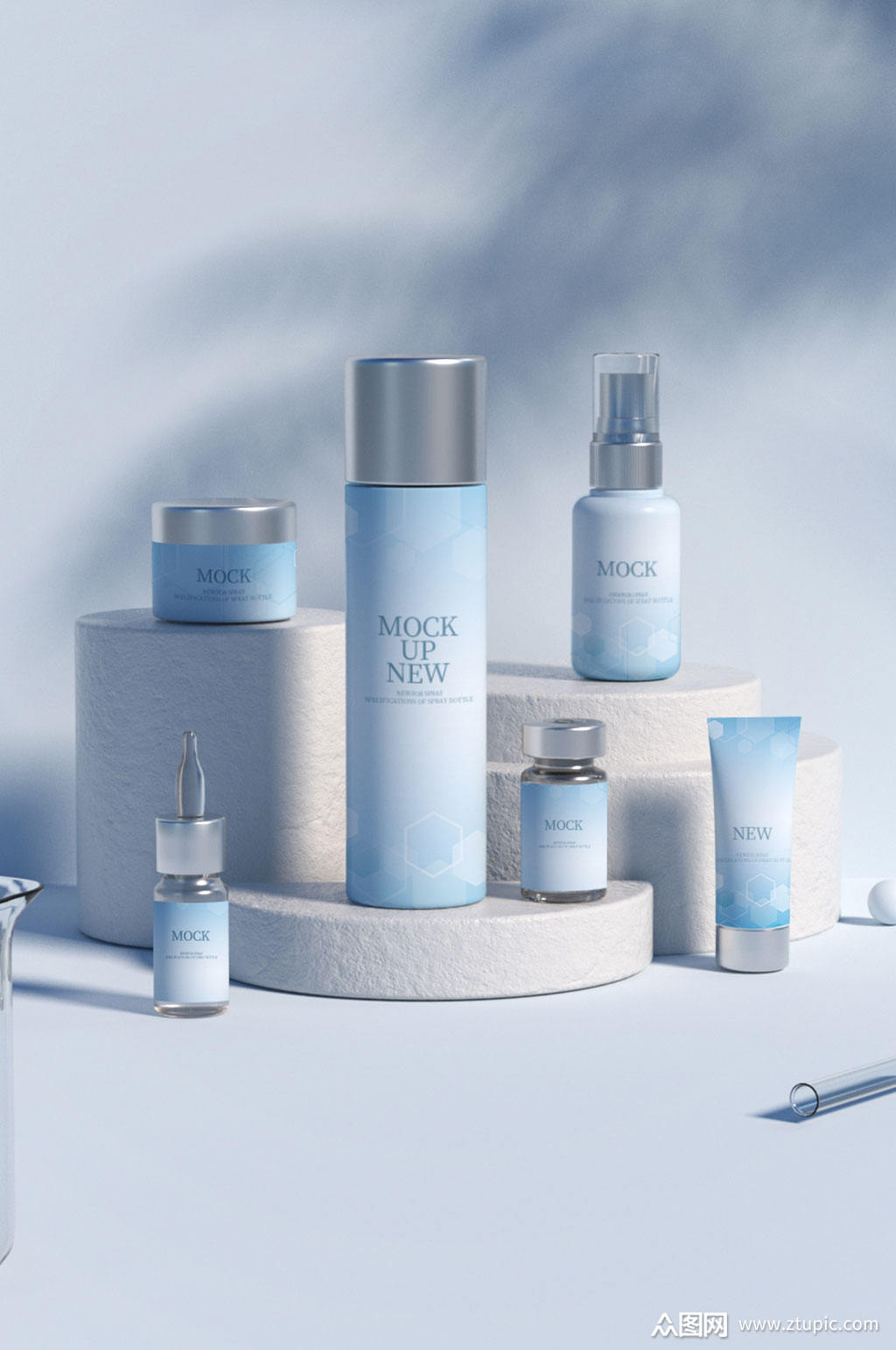 高精度医美化妆品3D展示样机模板 编号922352